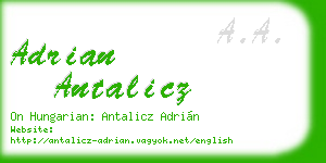adrian antalicz business card